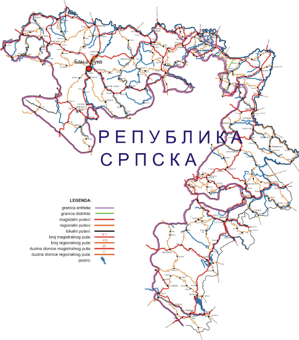 auto karta republike srbije Javno preduzece Putevi Republike Srpske auto karta republike srbije